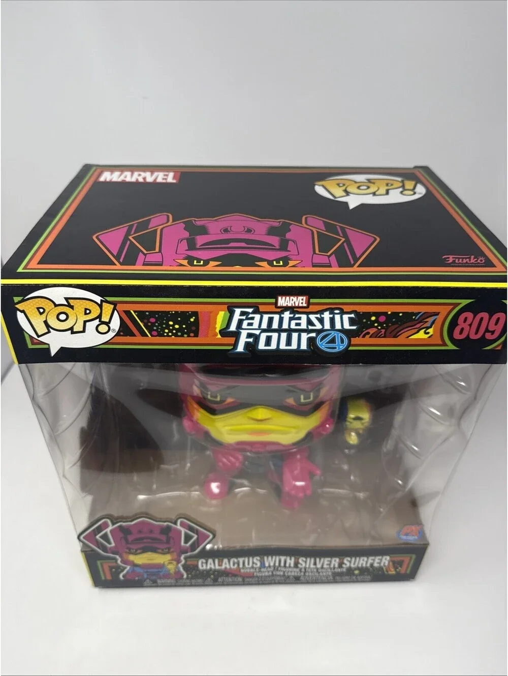 Funko Pop Marvel Galactus with Silver Surfer Black Light 10